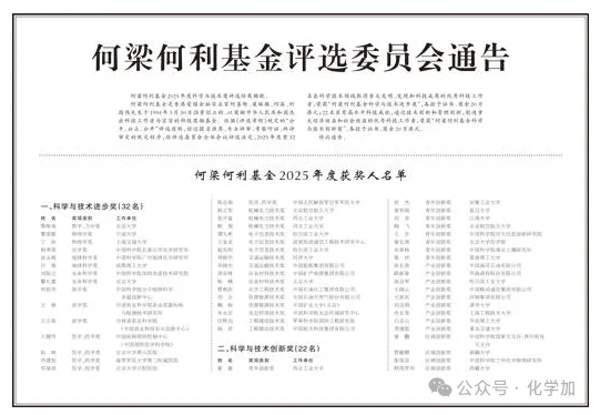 2025年度何梁何利獎(jiǎng)揭曉，長(zhǎng)春應(yīng)化所楊秀榮獲化學(xué)獎(jiǎng)，安工大曾杰獲青年創(chuàng)新獎(jiǎng)